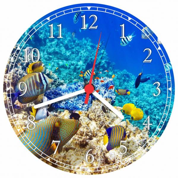Relógio de Parede Animais Peixes - Vital Quadros