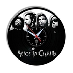 Relógio de Parede Arte no LP Vinil Banda Alice in Chains 30cm
