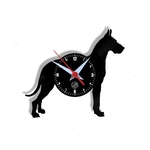 Relógio de Parede Arte no LP Vinil Cachorro Doberman 30cm