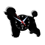 Relógio de Parede Arte no LP Vinil Cachorro Poodle 30cm