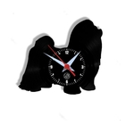 Relógio de Parede Arte no LP Vinil Cachorro Shitsu 30cm