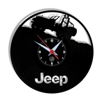Relógio de Parede Arte no LP Vinil Carro Jeep 30cm