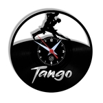 Relógio de Parede Arte no LP Vinil Dança Tango 30cm
