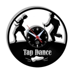 Relógio de Parede Arte no LP Vinil Dança Tap Dance 30cm