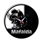 Relógio de Parede Arte no LP Vinil Mafalda 30cm
