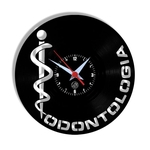 Relógio de Parede Arte no LP Vinil Odontologia 30cm