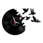 Relógio de Parede Arte no LP Vinil Pássaros 30cm