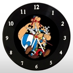 Relógio de Parede - Asterix e Obelix - em Disco de Vinil - Mr. Rock - Desenho Animado