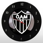 Relógio de Parede - Atlético Mineiro - em Disco de Vinil - Mr. Rock - Brasileirão