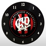 Relógio de Parede - Atlético Paranaense - em Disco de Vinil - Mr. Rock - Brasileirão