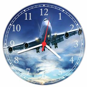 Relógio de Parede Aviões Decoração Avião Interiores