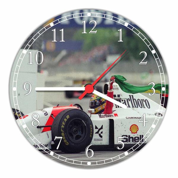 Relógio de Parede Ayrton Senna Fórmula 1 Decoração Quartz - Vital Quadros