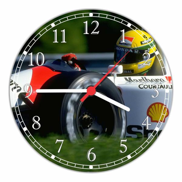 Relógio de Parede Ayrton Senna Fórmula 1 Decoração Quartz - Vital Quadros