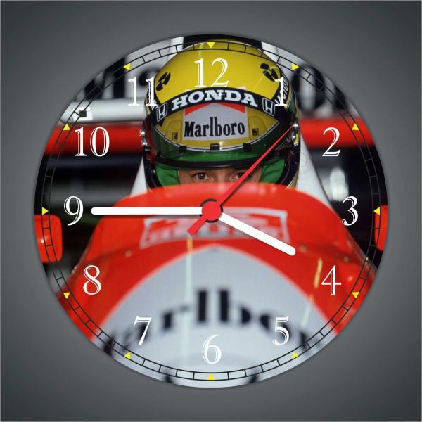 Relógio de Parede Ayrton Senna Fórmula 1 - Vital Quadros