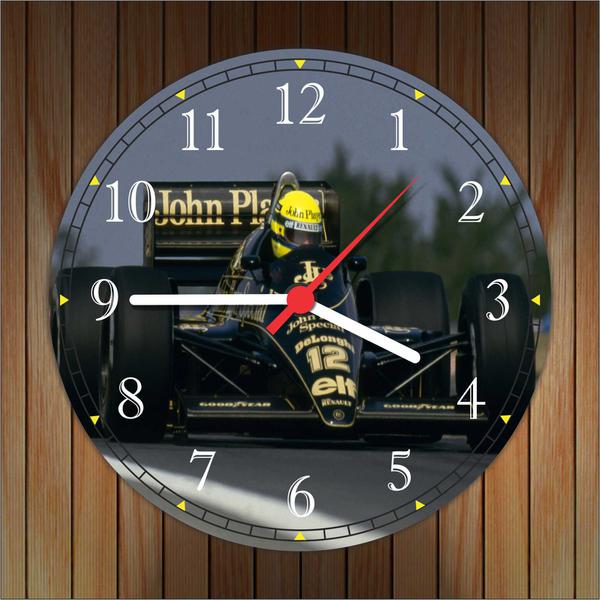 Relógio de Parede Ayrton Senna Fórmula 1 - Vital Quadros
