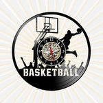 Relógio de Parede Basquete Esportes NBA NBB Enterrada Vinil LP