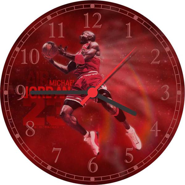 Relógio de Parede Basquete Michael Jordan NBA Decorar - Vital Quadros