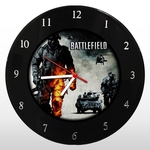 Relógio de Parede - Battlefield - em Disco de Vinil - Mr. Rock - Game