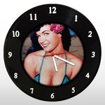 Relógio de Parede - Betty Page - em Disco de Vinil - Mr. Rock – Pin Up
