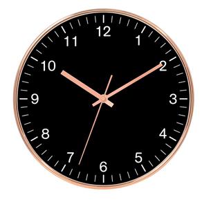 Relógio de Parede Black e Cobre 35cm Btc Decor