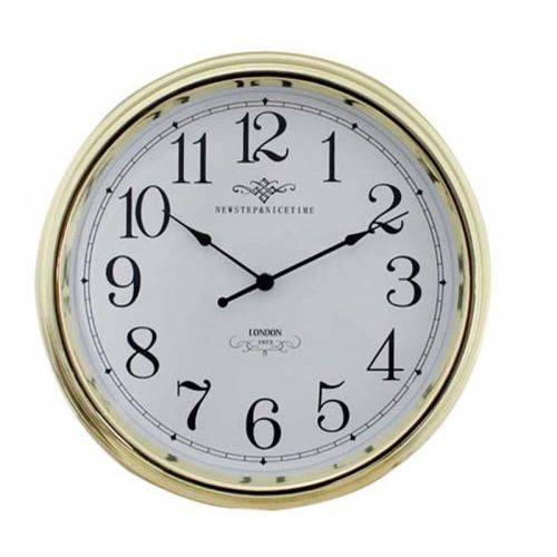 Relógio de Parede Blanche Gold Goodsbr 36x36x7cm