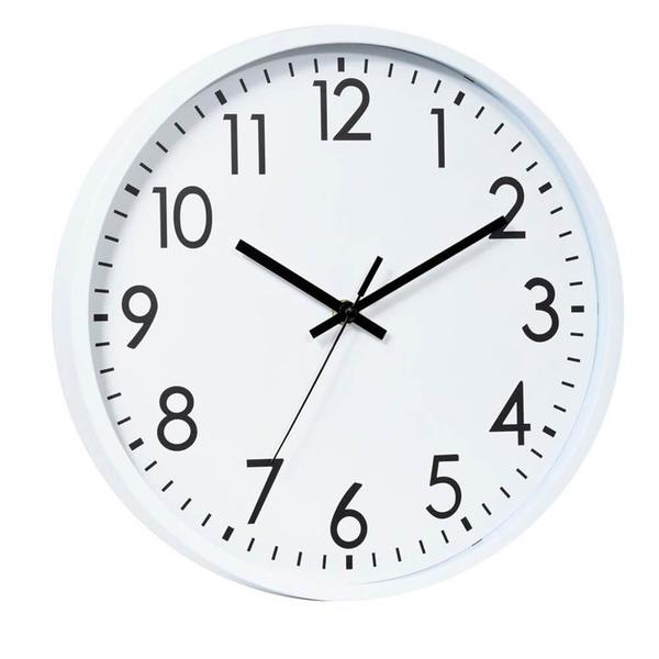 Relógio de Parede Branco e Preto 30CM - Mart