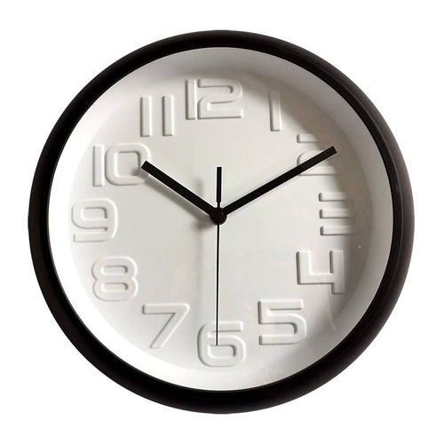 Relógio de Parede Branco e Preto 29,5cm Numbers Urban