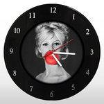 Relógio de Parede - Brigitte Bardot - em Disco de Vinil - Mr. Rock - Cinema Retrô