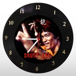 Relógio de Parede - Bruce Lee - em Disco de Vinil - Mr. Rock - Cinema