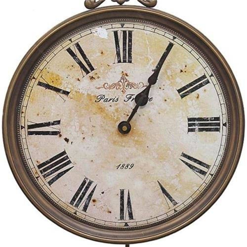 Relógio de Parede C/ Pêndulo 1889 Oldway - em Metal - 58x36 Cm