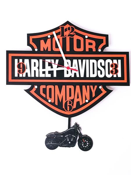 Relógio de Parede C/ Pêndulo Retrô Harley Davidson - Megaplast