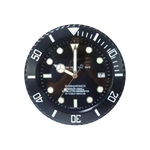 Relógio De Parede Calendário Aço Inox Submariner Preto