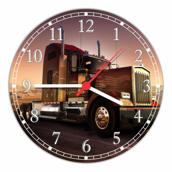 Relógio de Parede Caminhão Decoração Veículos Salas Quartz - Vital Quadros