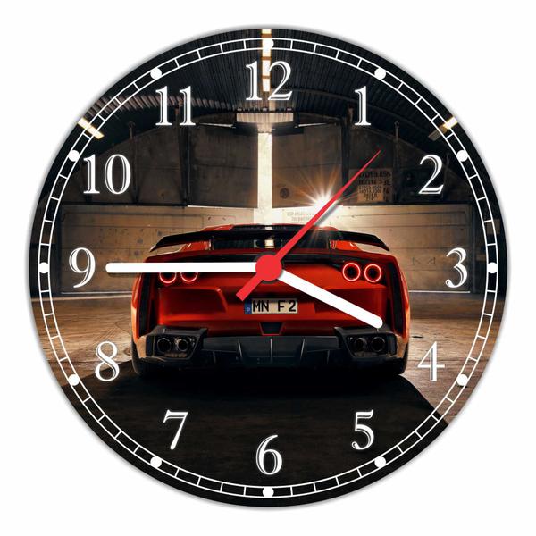 Relógio de Parede Carros Ferrari Decoração Quartz - Vital Quadros