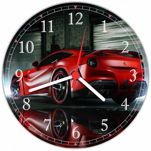 Relógio de Parede Carros Ferrari Vermelha - Vital Quadros