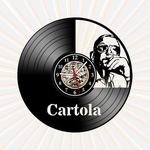 Relógio de Parede Cartola MPB Vinil LP Decoração Retrô Vintage