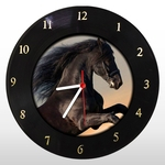 Relógio de Parede - Cavalo - em Disco de Vinil - Mr. Rock – Horse - Animal