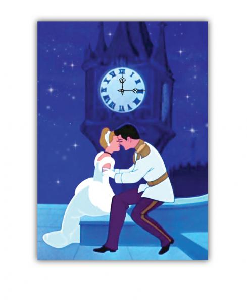 Relógio de Parede Cinderela Disney Princesas 43x60cm