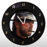 Relógio de Parede - Clint Eastwood - em Disco de Vinil - Mr. Rock - Cinema