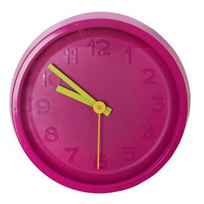 Relógio de Parede Color Clock Pink