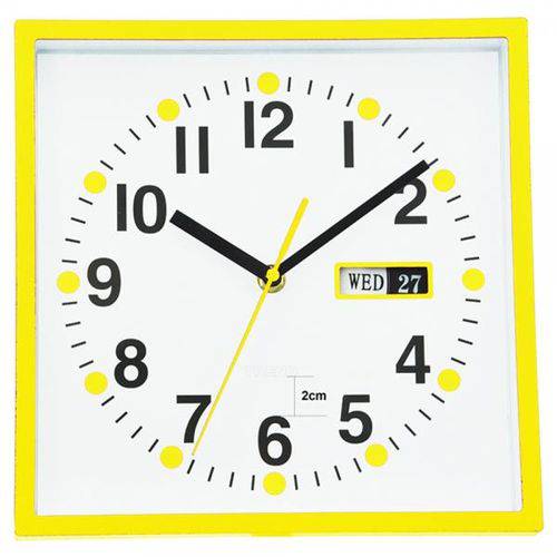 Relógio de Parede com Calendário 24cmx5cmx24cm