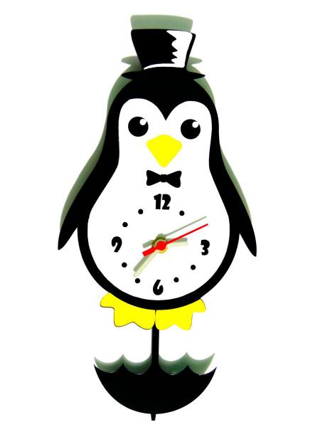 Relógio de Parede com Movimento - Modelo Pinguim - me Criative