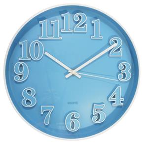 Relógio de Parede com Números em Alto Relevo Grande - Azul