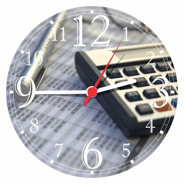 Relógio de Parede Contabilidade Contador Economia Escritórios - Vital Quadros