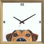 Relógio de Parede Criativo Pet Cachorro Espiando 30x30cm