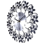 Relógio De Parede Criativo Silencioso Montado Na Parede Relógio De Parede Decorativo Preto