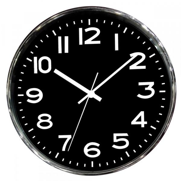 Relógio de Parede Cromado 25 Cm - Btc