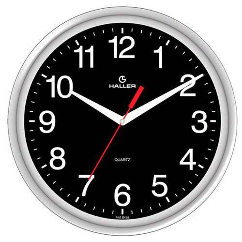 Relógio de Parede D30 5349/05 3d 30cm Prata Haller