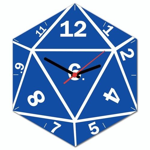 Relógio de Parede DADO de RPG D20