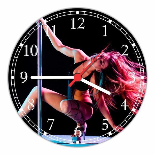 Relógio de Parede Dança Pole Dance Decoração Quartz - Vital Quadros